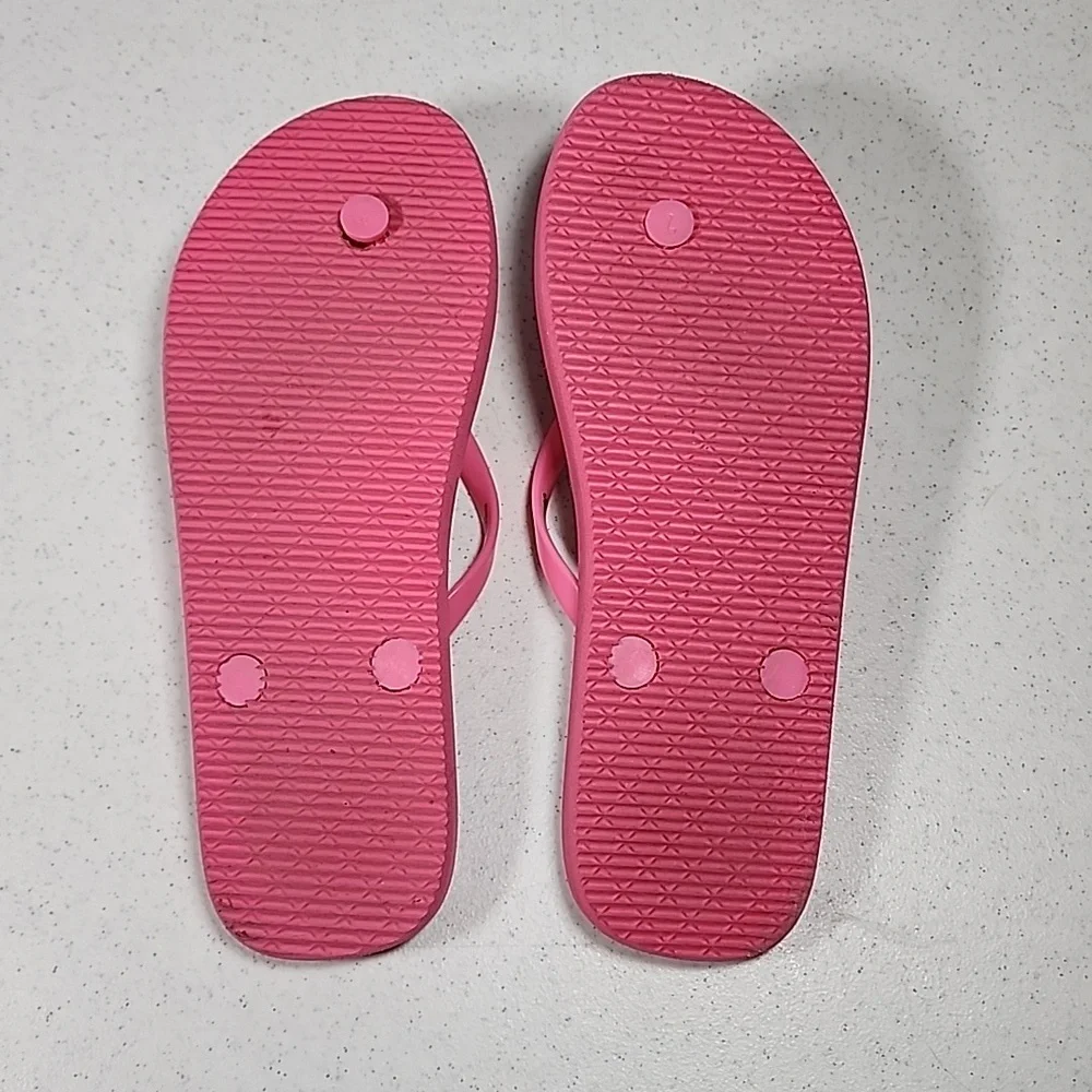Justice Surf Sandals Flip Flops Size 4/5 - Picture 5 of 5